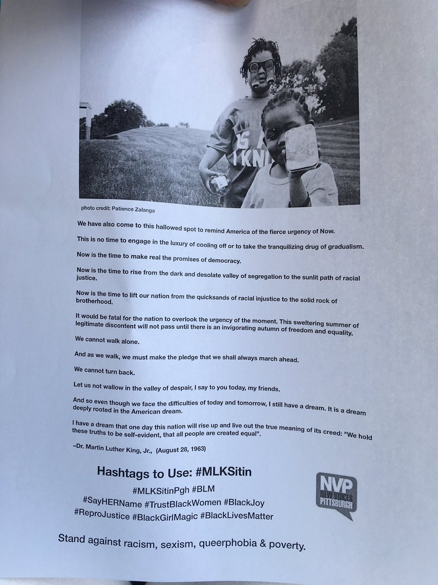 MaryCParker's tweet photo. Happening now in PGH #MLKSitIn #MLKSitInPgh https://t.co/2XbreusLEv