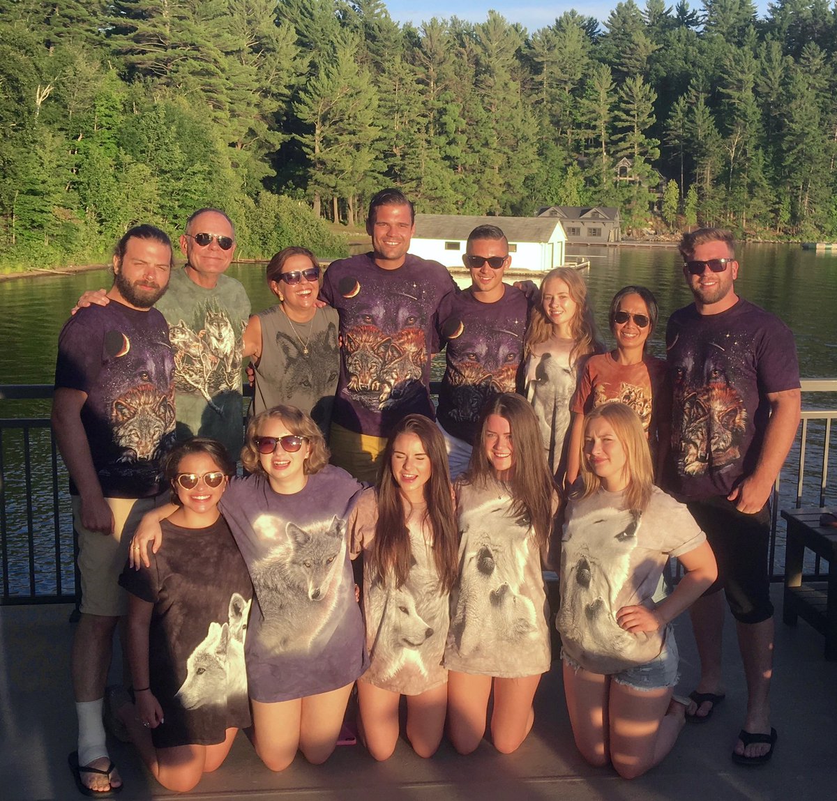 dtapscott's tweet photo. Going overboard with tacky wolf T shirts at the Lodge. #wolfchain https://t.co/dV8HwKeLVD