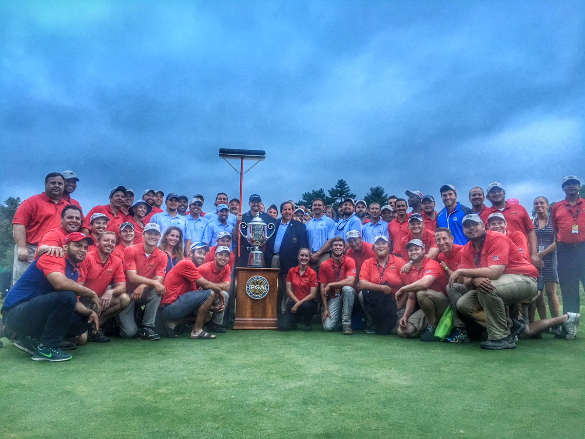 PGAChampionship's tweet photo. Mother Nature took on this Baltusrol Grounds Crew and she lost.

Incredible job by an incredible crew. 👏🏼👏🏼👏🏼👏🏼👏🏼👏🏼 https://t.co/99KG6RUOXq
