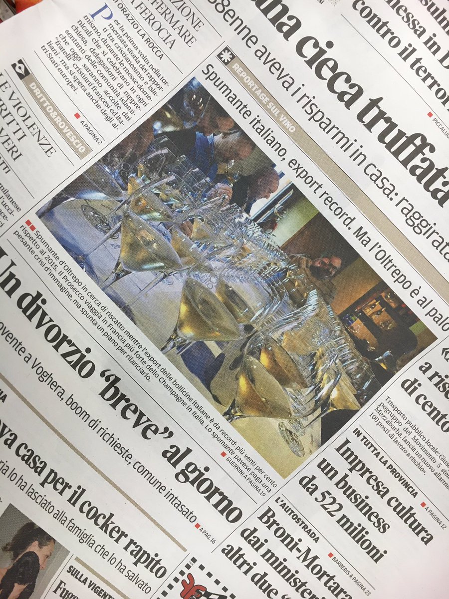 #provinciapavese : successo del #prosecco in #Francia Crisi d'immagine x #spumante #pavese ma spunta 1piano #oltrepo