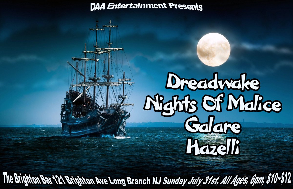 DAA_Concerts's tweet photo. Tonight 7/31 @Dreadwake @nightsofmalice Galare Hazeli
All info: https://t.co/4BnXEj7BBG https://t.co/79qsyrROAt