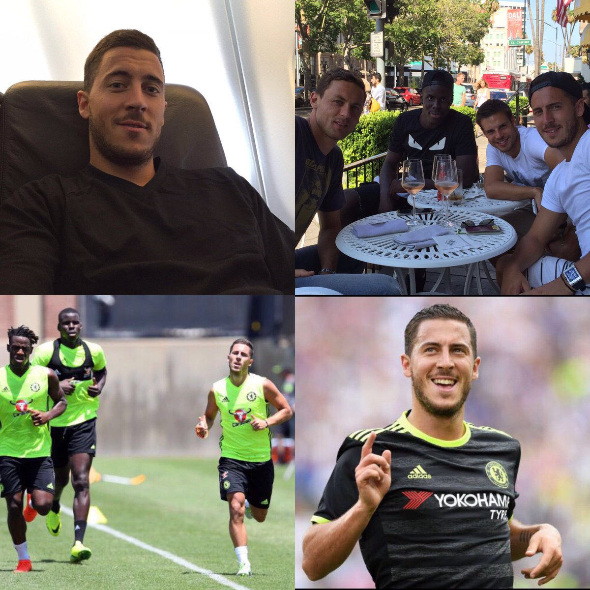 hazardeden10's tweet photo. A week back with the boys, we keep working. #CFC #CFCTour https://t.co/79GU6qWD4b