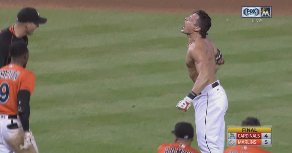 Marlins earn wild-card boosting win over Cardinals; Dietrich loses shirt in celebration! bit.ly/2ajLIW8?utm_me… https://t.co/FFJLyYjA8o