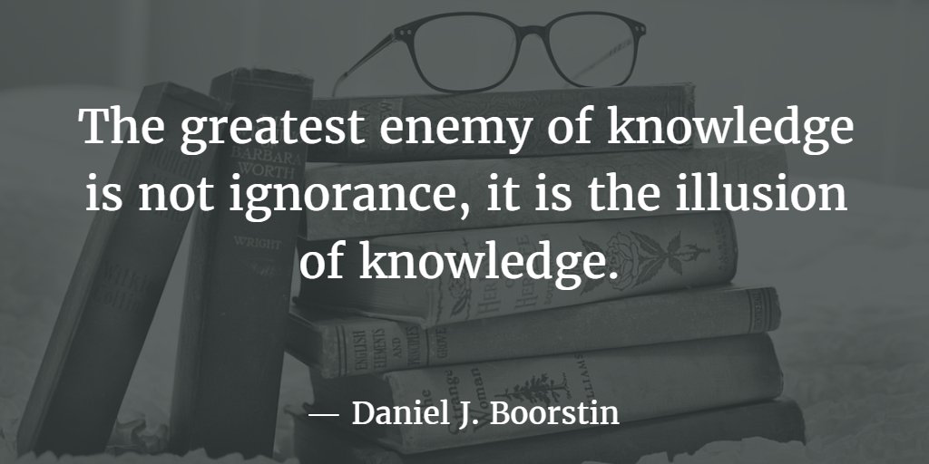 OguzSerdar's tweet photo. The greatest enemy of knowledge is not ignorance, it is the illusion of knowledge. https://t.co/wVmpl0BLw3