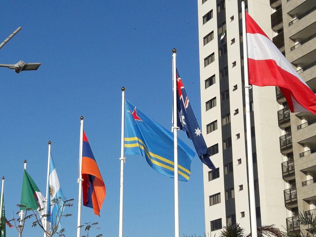 olympicaruba's tweet photo. The Aruban Flag is present at the 2016 Olympic Village.
#teamaruba #Rio2016 https://t.co/cSa1LmSKMt