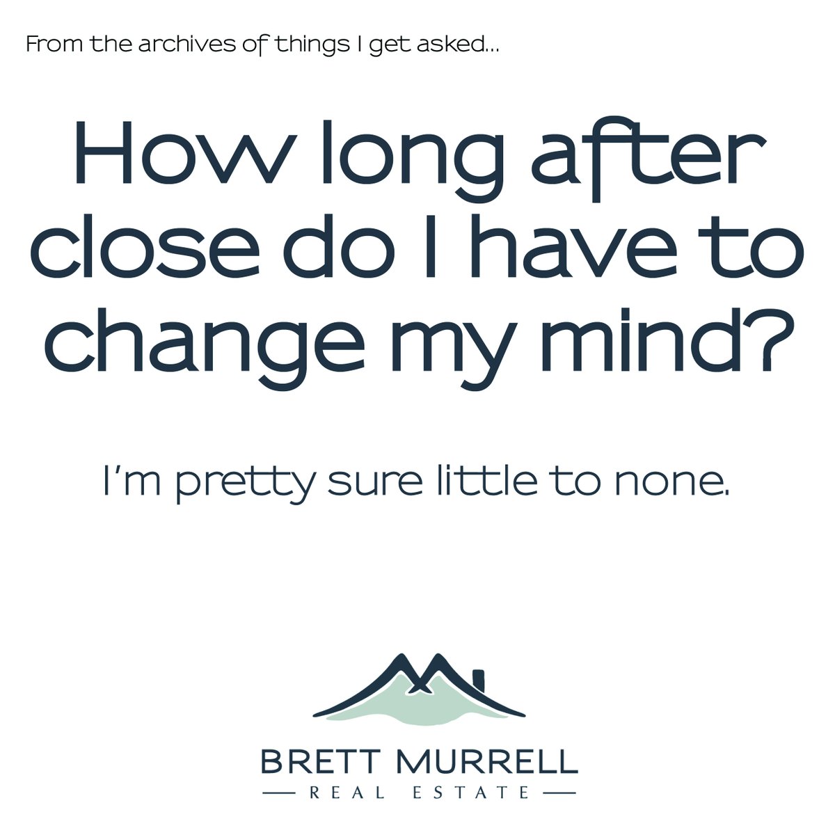 griffinrecir's tweet photo. Make sure you are SURE! > when it's the right house, you'll know it! #BrettMurrell #RealEstate #ABRE #Realtorlessons https://t.co/qdiBQ12L8U