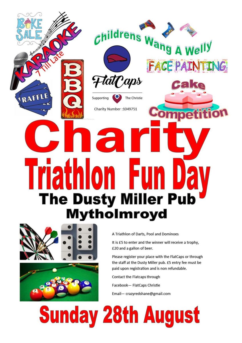 Helpthedusty's tweet photo. Will you be getting involved? #macmillancancersupport #mytholmroyd #flatcapchristies #charity #BBQ https://t.co/oPxjMZ55bL