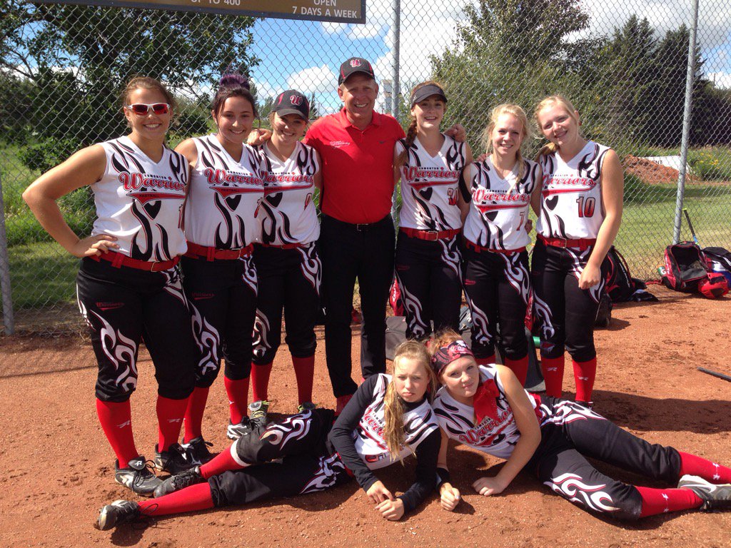 Kmartcurl's tweet photo. 50th birthday spent on the ball diamond. Perfect dad day. #westerncanadachampionships. @edmwildwar @SoftballCanada https://t.co/SHTGuN0Da3