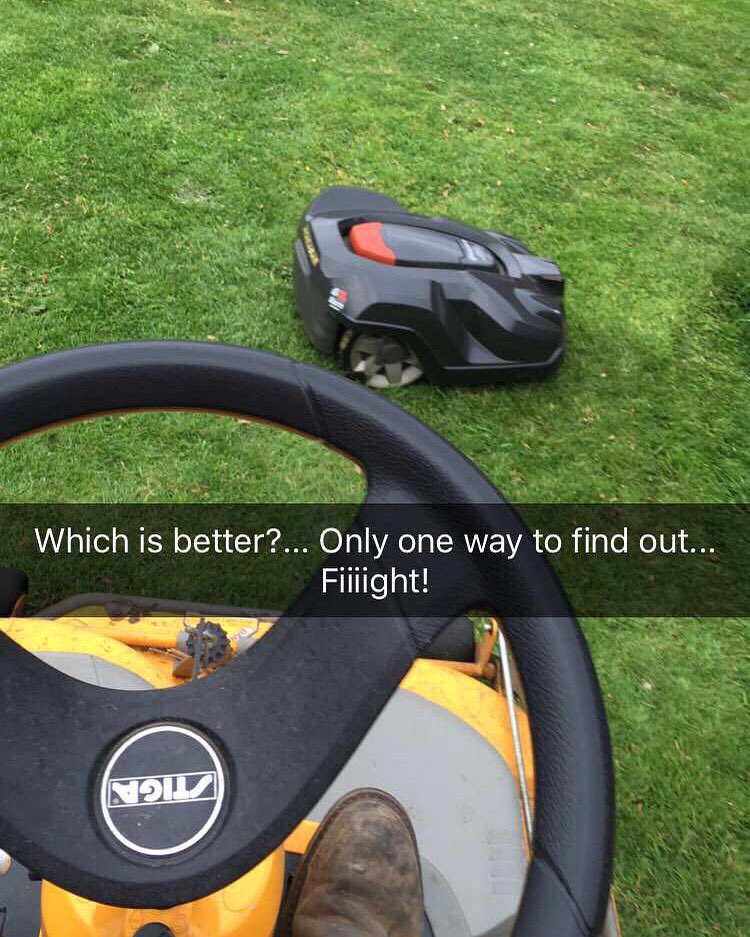 _falky's tweet photo. The caption has to be read in the voice of Harry Hill to make sense... #automowerchallenge https://t.co/44NfafpvyO