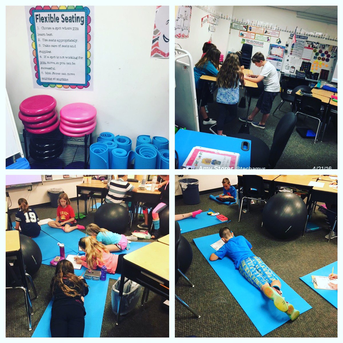 techamys's tweet photo. @micronmike Love #flexibleseating Best decision I made for my kids last year!! The yoga mats were a hit! https://t.co/Nl70L4HUmN