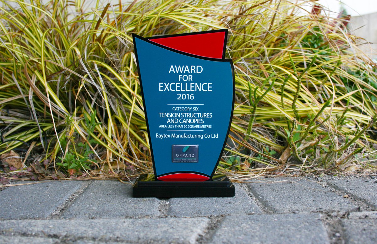 BaytexNZ's tweet photo. @BaytexNZ win Award for Excellence at this year's OFPANZ Awards Event!

#BaytexCloudCanopy #FabricArchitecture https://t.co/vRUkHCcNUu