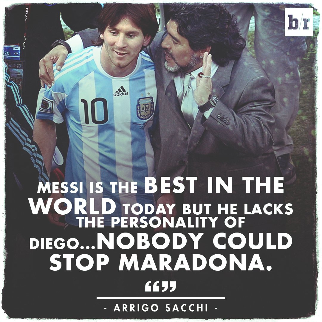 Sacchi says Messi no Maradona