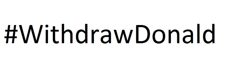 griffbos's tweet photo. We The People undivided as a Nation call on him to  #WithdrawDonald, even when @GOP officals have not guts to https://t.co/HUWVZx4Sps