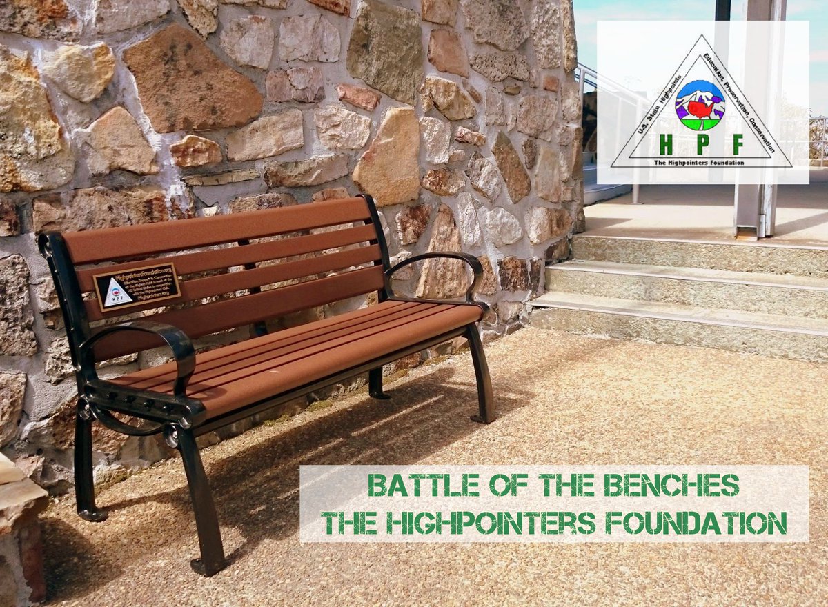 highpointersfdn's tweet photo. Do you love visiting highpoints? Take a seat and enjoy the view on a @highpointersfdn bench, then submit a photo! https://t.co/FRacuE5qPk