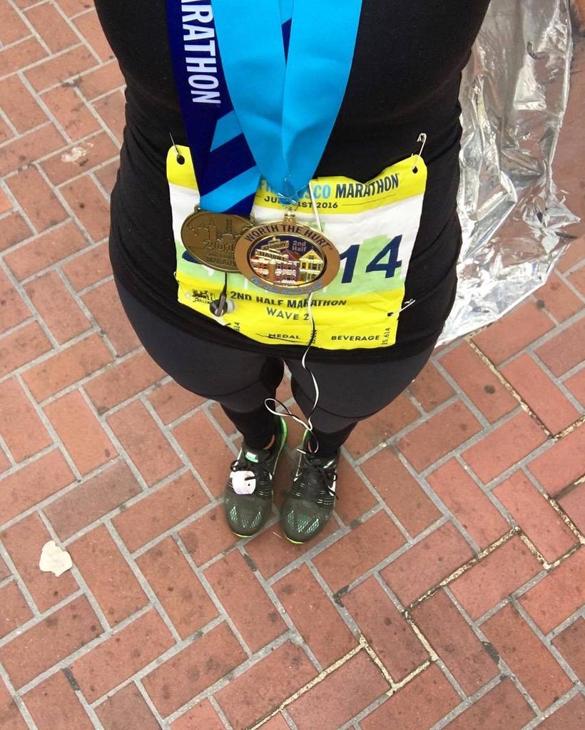 aaina's tweet photo. Half marathon #5: San Francisco 2nd half. Worth the hurt. ✌🏼 #sanfranciscomarathon #halfma… https://t.co/GiS6wnQEGD https://t.co/TKKzrYackZ