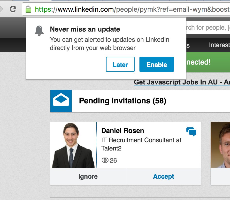 elisechant's tweet image. LinkedIn roll Push Notifications, awesome! #pwa #pushapi