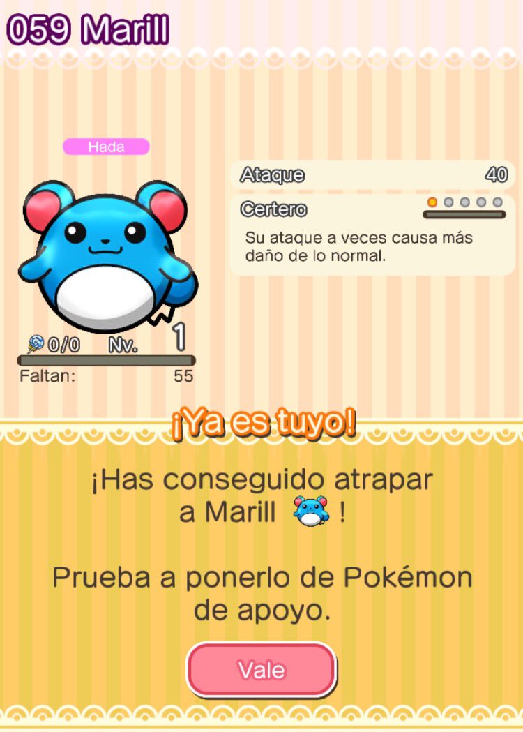 ShuffleES's tweet photo. ¡Marill atrapado! 
PokéDex - 059 https://t.co/KjC6fNDINp