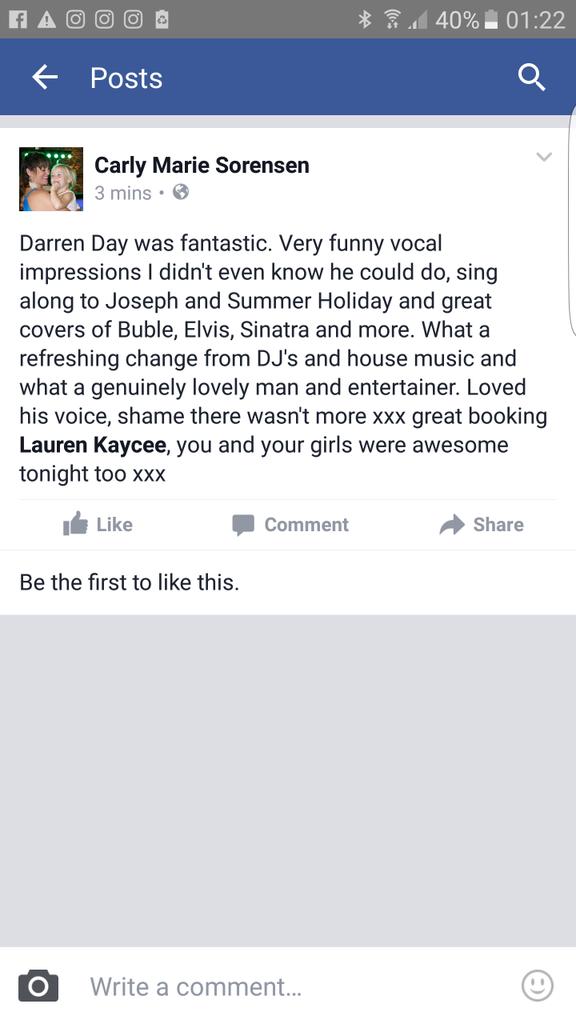 jacarandabeach's tweet photo. Thank you and apologies to fans. Darren is amazing @DarrenDOfficial @barnsleydays x https://t.co/BJJLHQLida