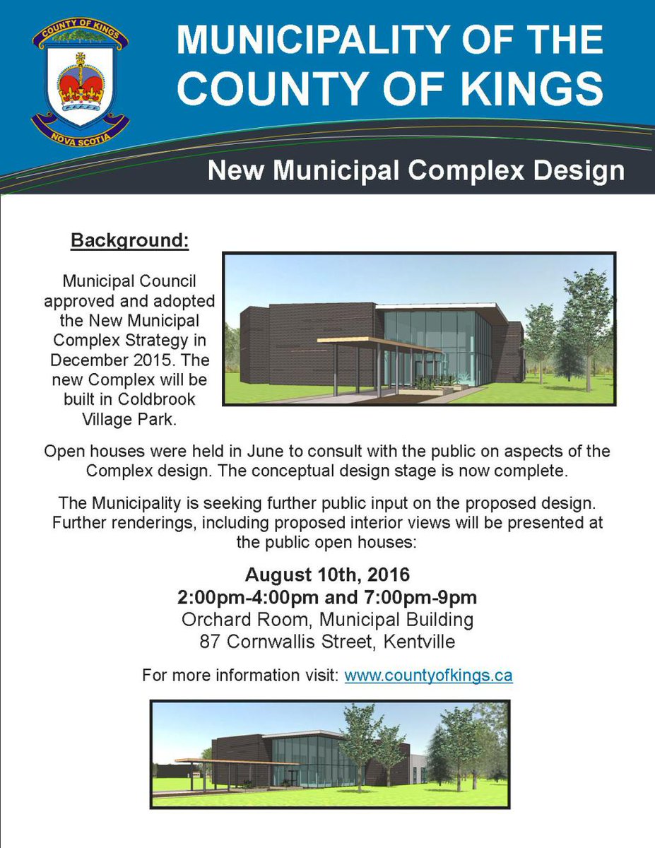 New Municipal Complex Design – Public Open House August 10, 2016 kimmacquarrie.wordpress.com/2016/07/31/new…