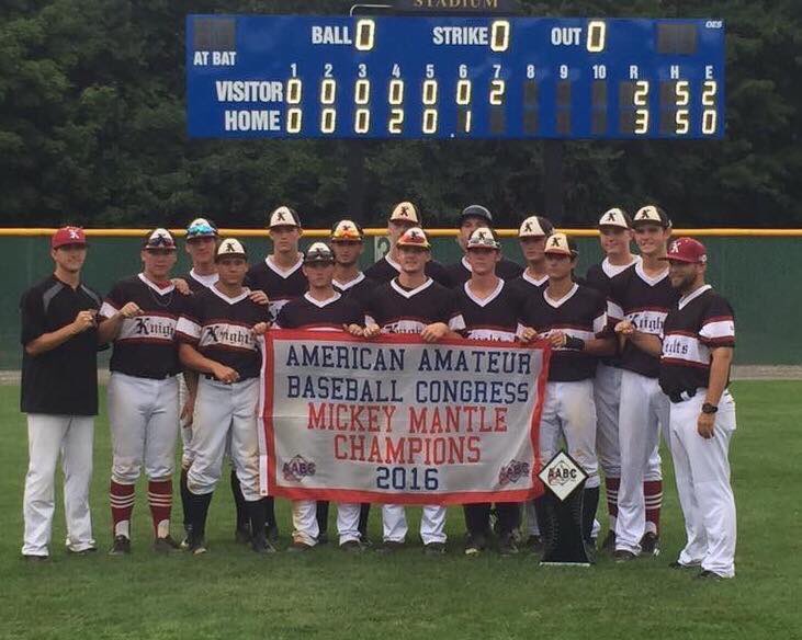 KNIGHTS_BASEBTN's tweet photo. BOOM!!!! MIckey Mantle World Series Champs!! @MmwsSocial @RAOffTheRecord #reptheK https://t.co/k6OG14XGKZ