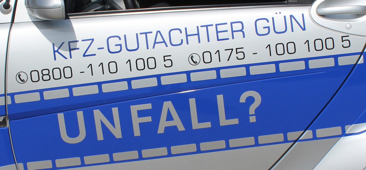 Unfall? Wir beraten Euch kostenfrei und unverbindlich unter der 
Nr. 0800 110 100 5 oder 0175 100 100 5.