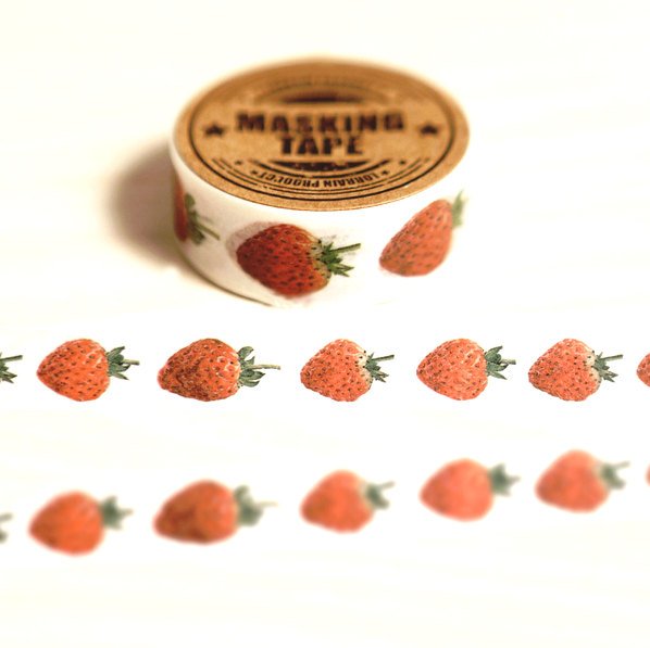 Fuzzlepip's tweet photo. Strawberries washi tape red and white (1.5cm x 10m) https://t.co/XY8wuAQ3dk #Etsy #WideWashi https://t.co/qfP8bR3YiS