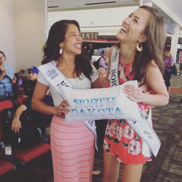 KatyWilsonTV's tweet photo. "Laugh loudly, laugh often, and most importantly laugh at yourself." #TeamND #roadtomissunitedstates #pageantlive https://t.co/Xxq4pPcVL4