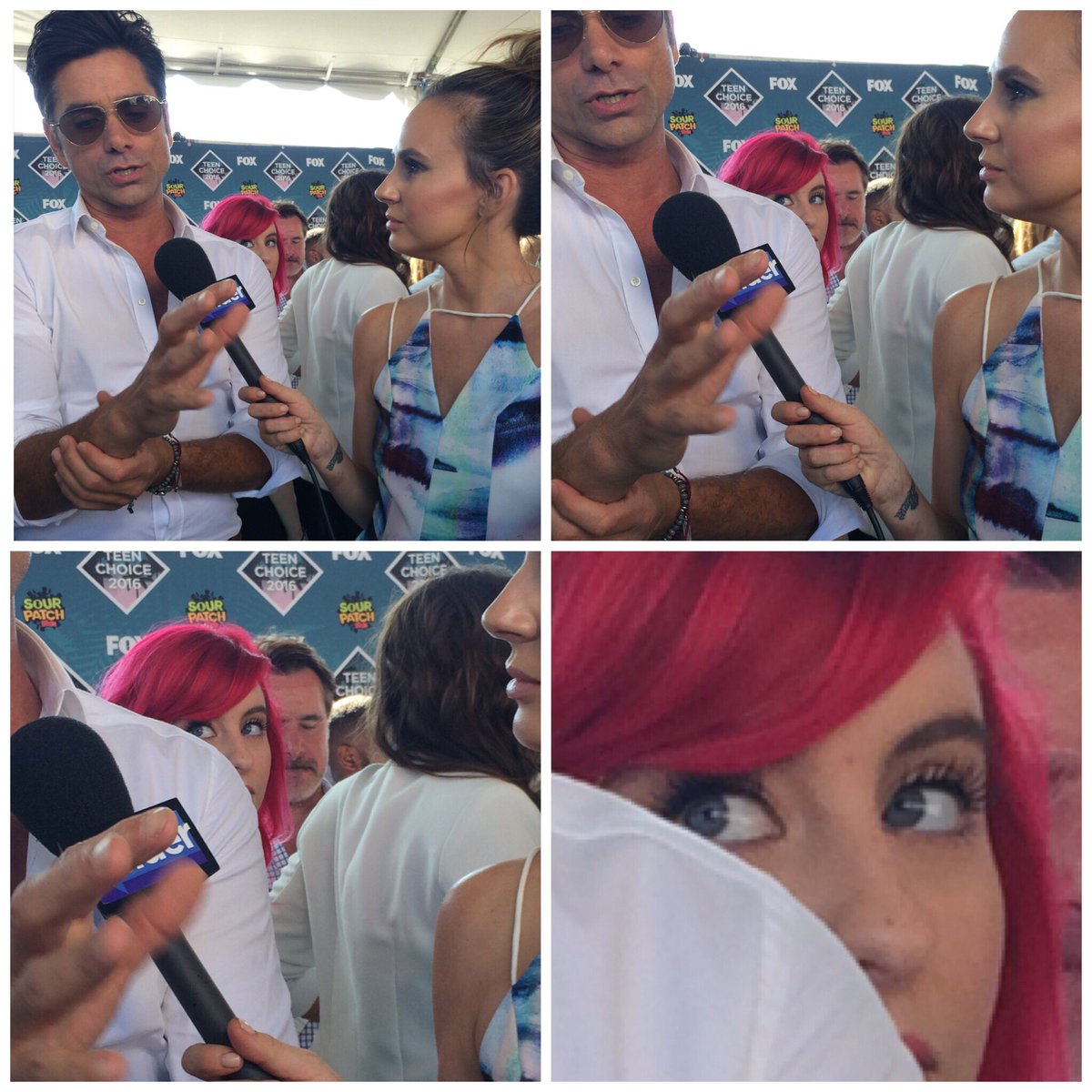 KeltieKnight's tweet photo. This girl at the #TeenChoiceawards summed up seeing what it feels like to see  @JohnStamos in real life PERFECTLY 😂 https://t.co/XsmjpqbCdc