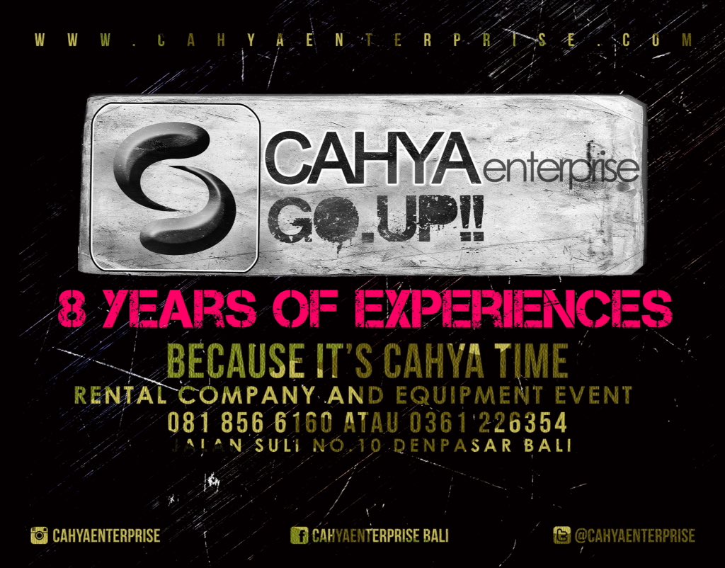 CAHYA ENTERPRISE | 8 Years of experiences
#becauseitsCAHYAtime #goup #cahya8th
image1.JPG

Dikirim dari iPhone saya