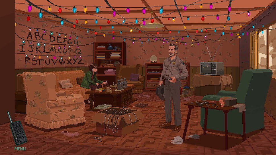 FortressZA's tweet photo. Stranger Things Re-created As An 80s Adventure Video Game https://t.co/gl38srUFAb https://t.co/LP6lflB9Cr