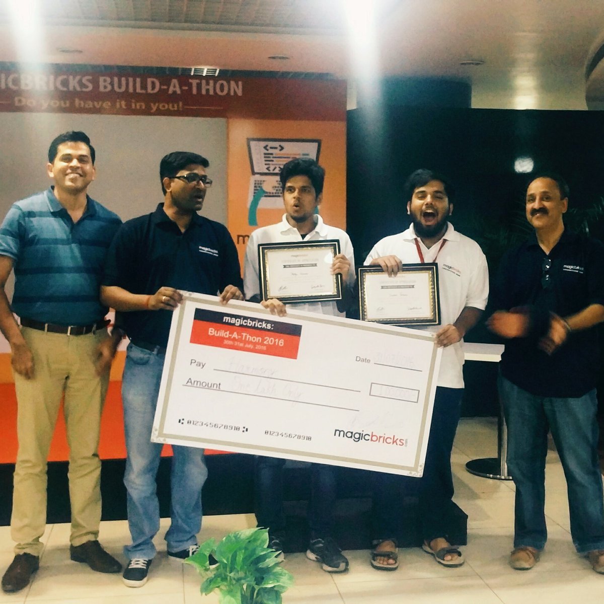 magicbricks's tweet photo. Many congratulations to the winners of #MagicbricksHackathon.
Great work by all participants! https://t.co/tcPGnHbJSB