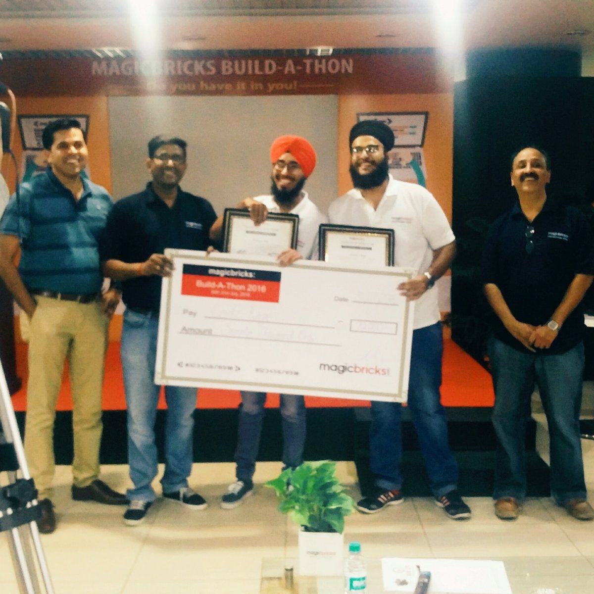 magicbricks's tweet photo. Many congratulations to the winners of #MagicbricksHackathon.
Great work by all participants! https://t.co/tcPGnHbJSB