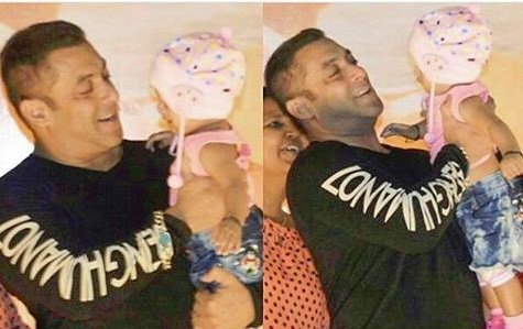 salmankfandom's tweet photo. Isn't this picture of #SalmanKhan with the baby really cute? https://t.co/SwlO4XXxcz