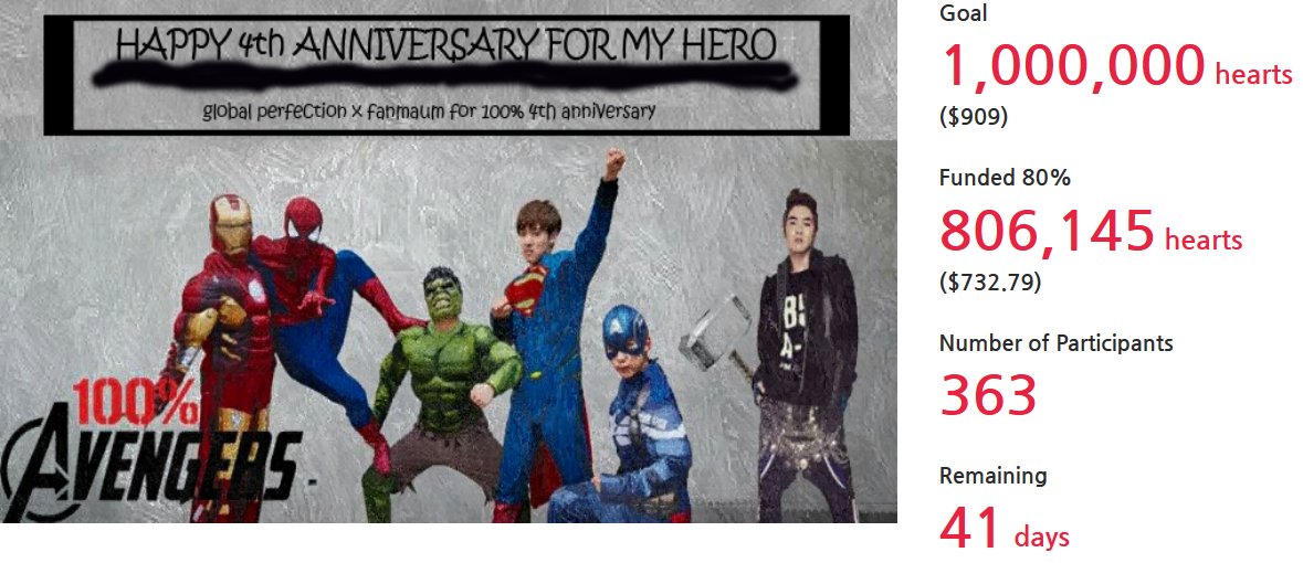 FAVE1_global's tweet photo. [!] 100% 4th Anniversary Project has surpassed 800.000 hearts ♡ Keep visiting #Fanmaum every day! #백퍼센트 #100PERCENT https://t.co/IbeB3yYmj8