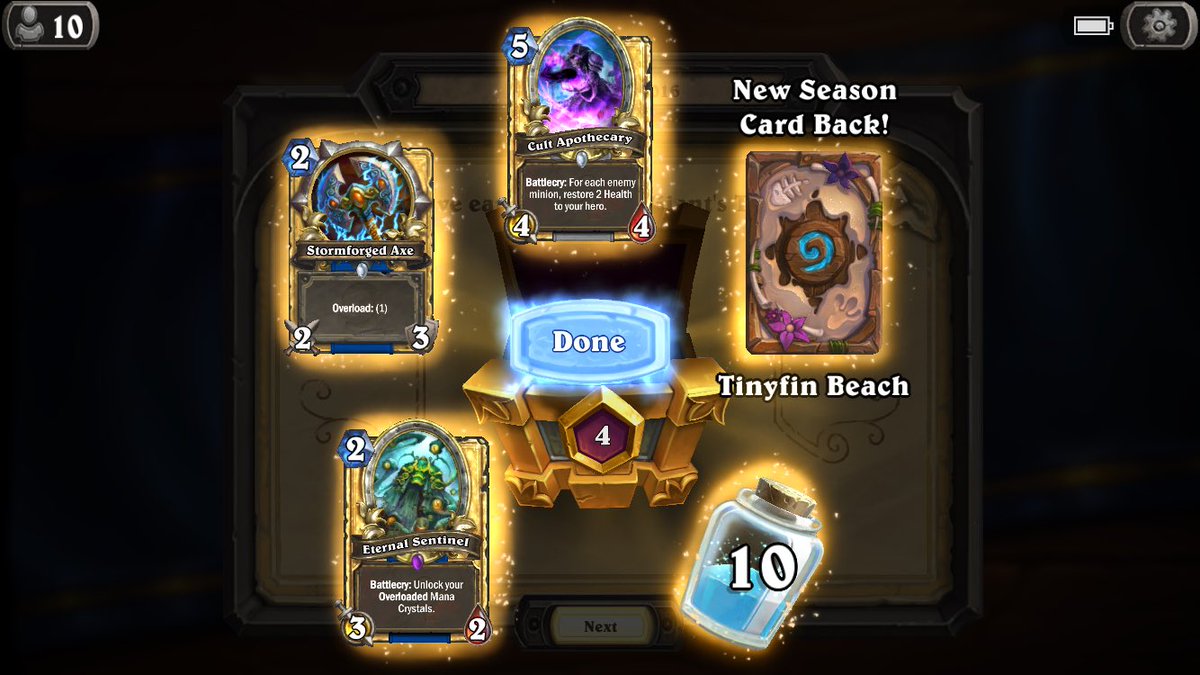 blisterguy's tweet photo. why yes, I did play a lot of Shaman last month, good point! #RankedRewards @PlayHearthstone https://t.co/4csCXIi4Gc