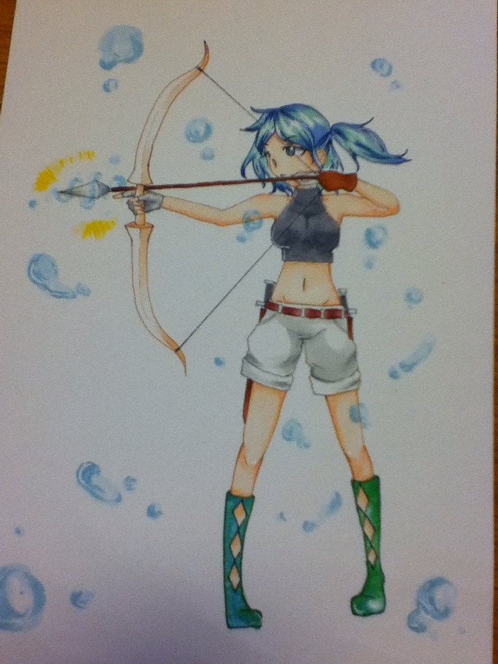 ミサ こんにちは オリキャラ描きました 弓使い 水魔法使いです 弓難しいです 名前はまだ無いので付けていただけると嬉しいです 描いてくれる人大歓迎です オリキャラ 絵描きさんと繋がりたい T Co 4tnfvvtnzv Twitter