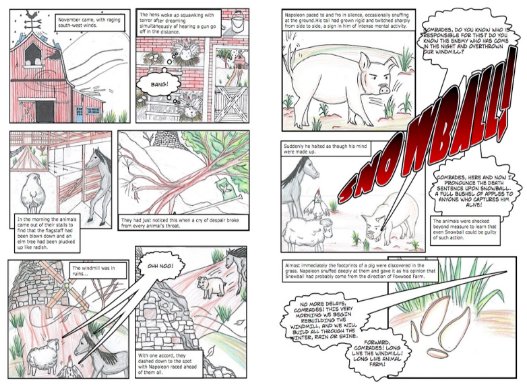 Mrs Carter, 40+ gd 8 LA students &amp; I combined to create a stunning 40 double page collaborative comic Animal Farm