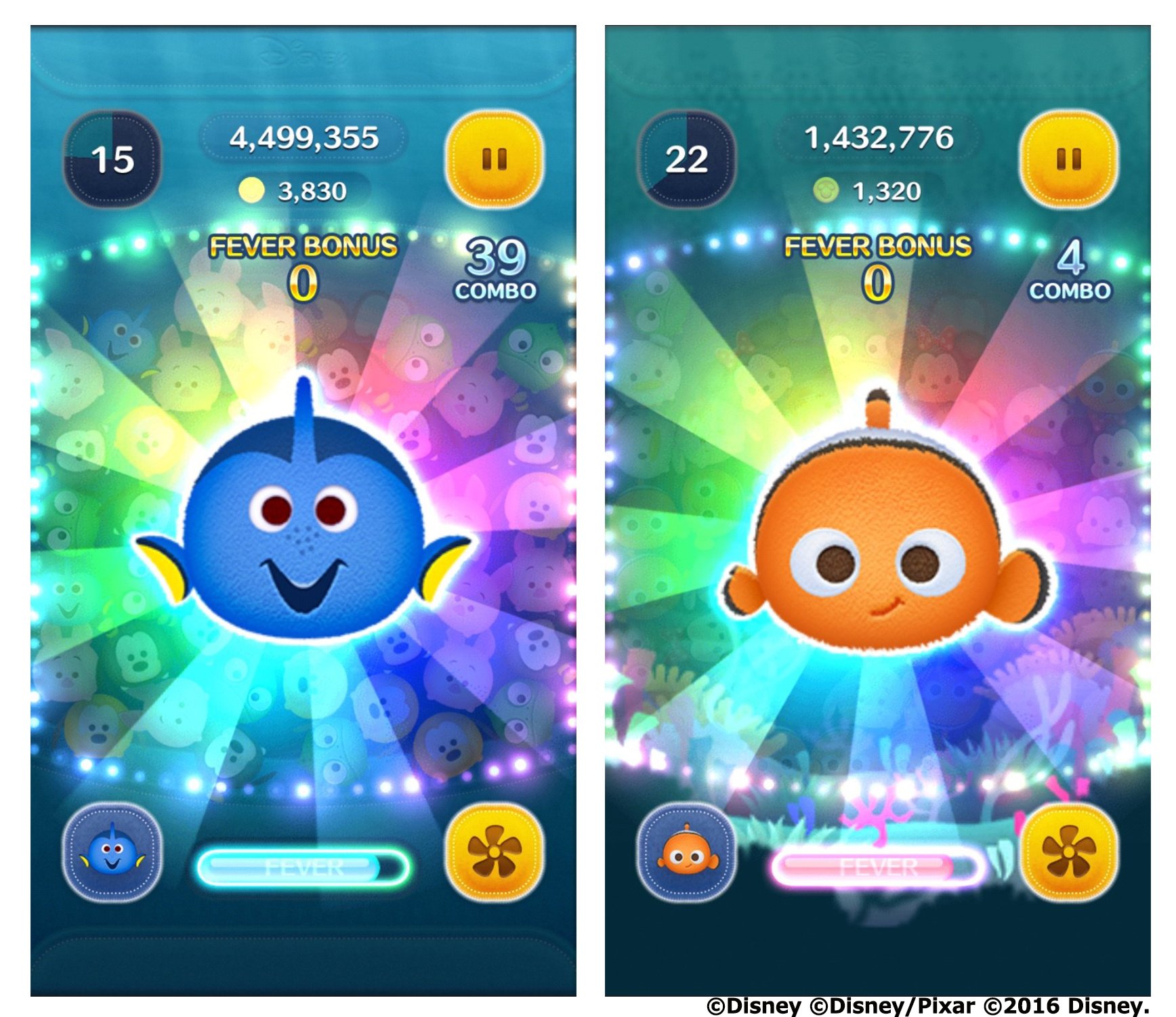 ディズニー スタジオ ファインディングドリー 公開を記念して Line ディズニー ツムツム にドリーとニモのツムが新登場 海の中を再現した夏らしいスキルに注目 8 4 木 Am10 59まで確率up中 T Co J2sefwzxbs T Co P2lbmgbl0v