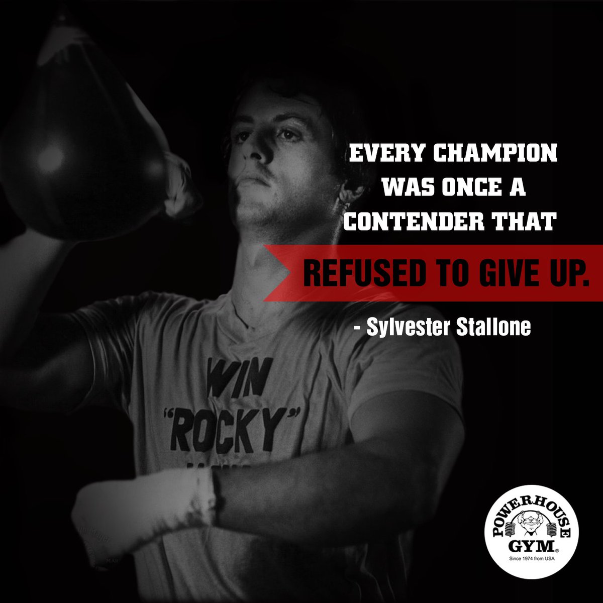 Powerhouse_Gym's tweet photo. NEVER GIVE UP!
#SylvesterStallone #workout #gyming #powerhousegym https://t.co/LgyWVYWKHy