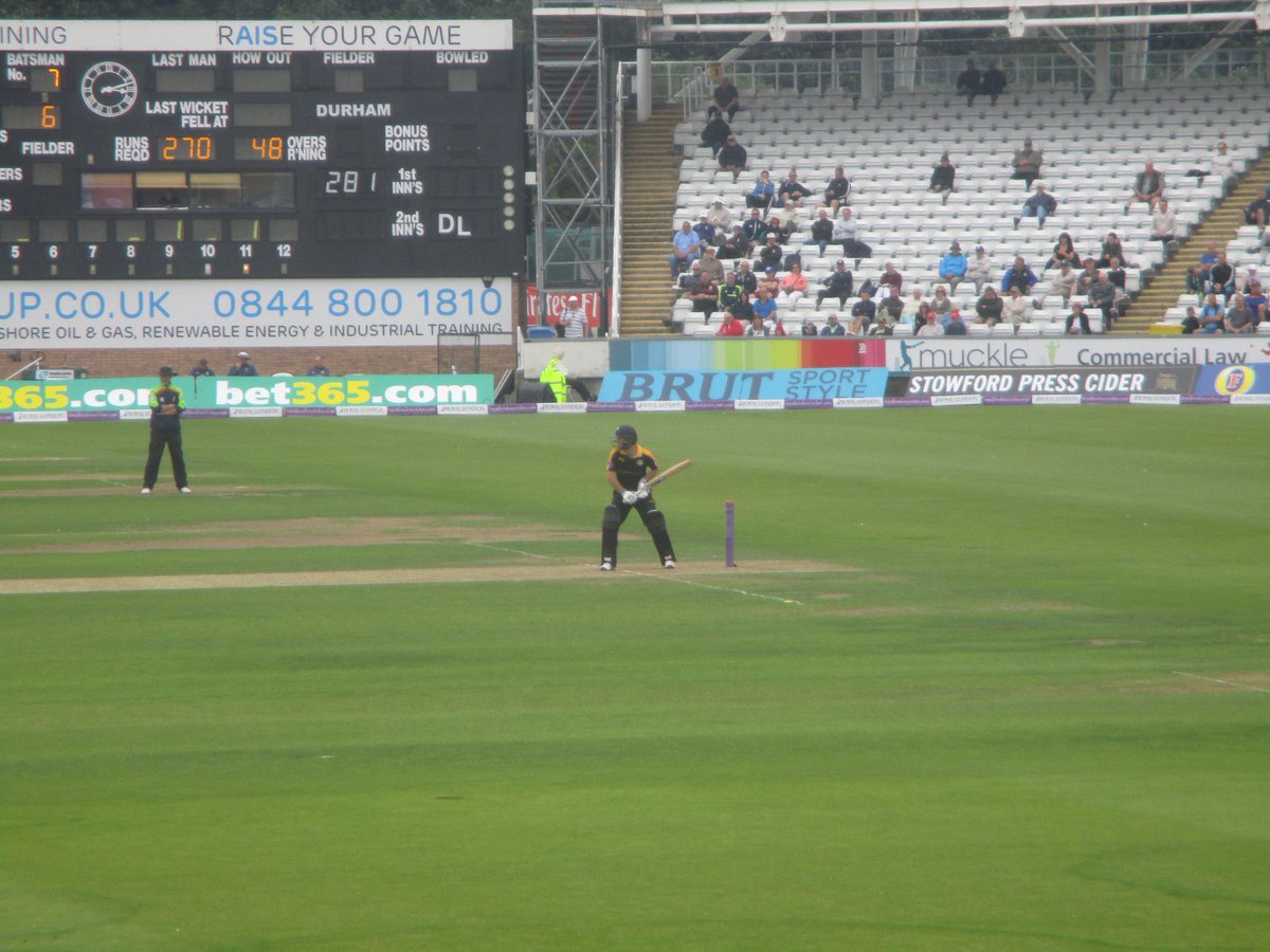 Grandad2002's tweet photo. Cricket lovely cricket great 50 overs game at #RiversideDurham yesterday to many runs for #Yorkshire. https://t.co/qdaLA0U6dG
