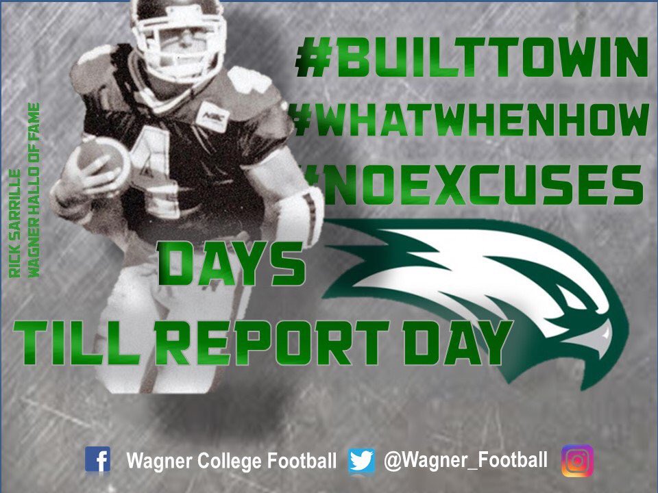 Wagner_Football's tweet image. #mondaymemories @WagnerAthletics #HOF @RickSoReal reminds 4 days till report day! #builttowin #onceaseahawk #NECFB