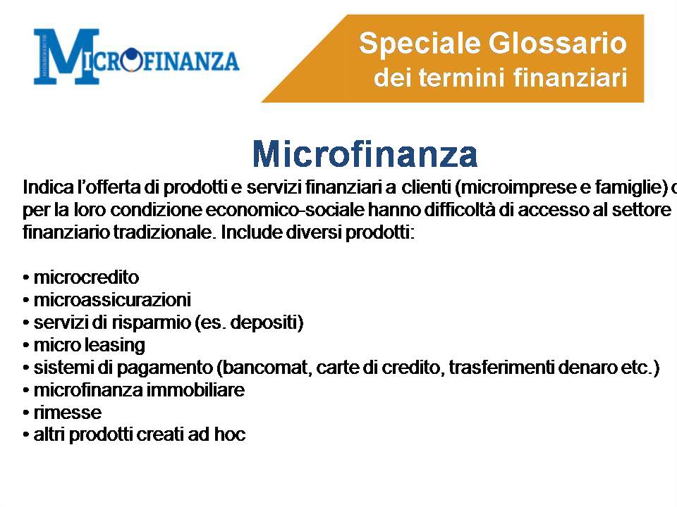 #microfinanza speciale glossario dei termini finanziari #microcredito #startup ow.ly/pSYb302M3d0 <a href="/MarioBaccini/">MarioBaccini</a>