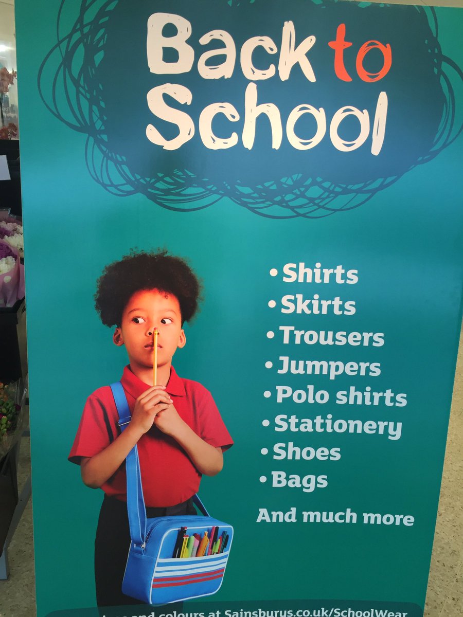 ElenacurtisN's tweet photo. Get them ready with our great range at Sainsburys Craigavon order on line as well #rememberyour1stday @RushmereSC https://t.co/OVvY6UK7d1