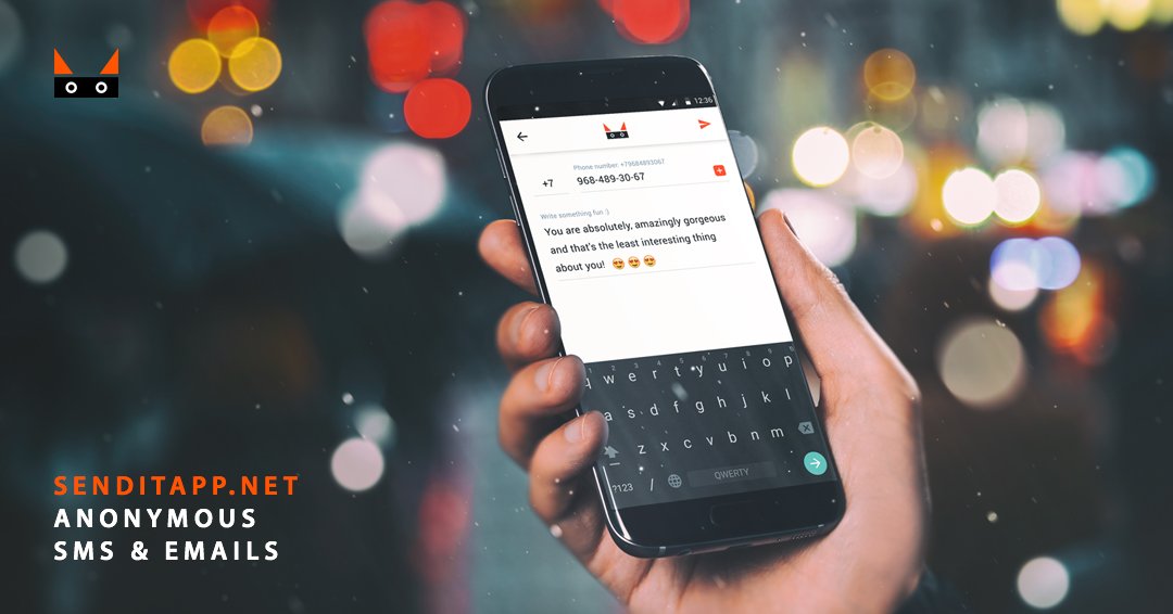 senditapp's tweet photo. Send lovely anonymous SMS. 😉 
https://t.co/tuNJObzEHi
#senditapp #anonymous #sms #prank #fun #app #androidapp https://t.co/sJgamvayJQ