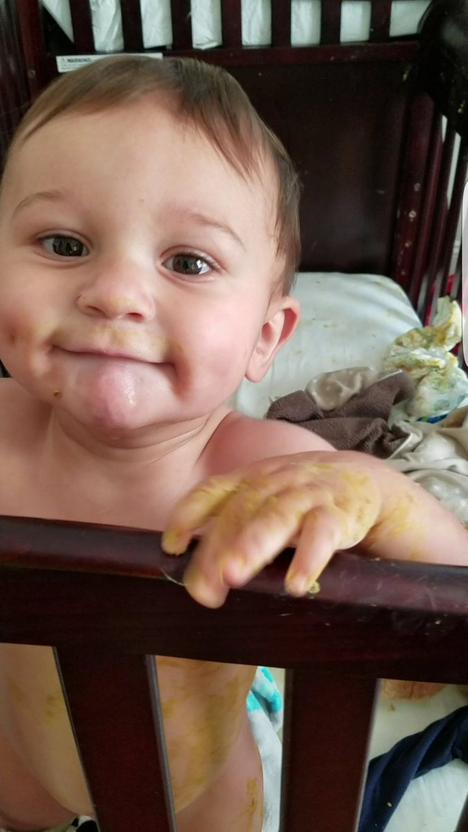 britxlinder's tweet photo. No wonder why he was so quiet , lesson learned - no sleeping in just a diaper ! #BleachedEverything https://t.co/dBP3qGeIeJ