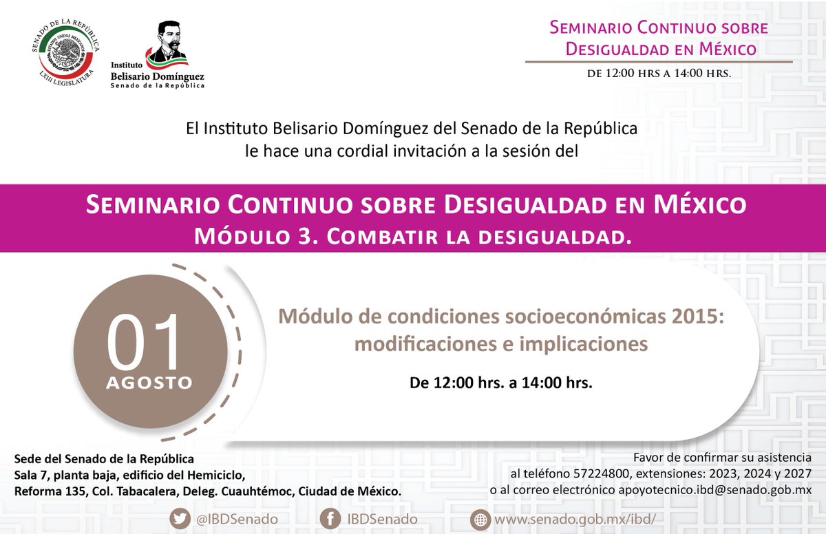 IBDSenado's tweet photo. ¿Te interesa conocer las modificaciones que hizo el #INEGI en la recolección de datos en el #MCS2015? ¡No faltes! https://t.co/AoBN2PX7vE