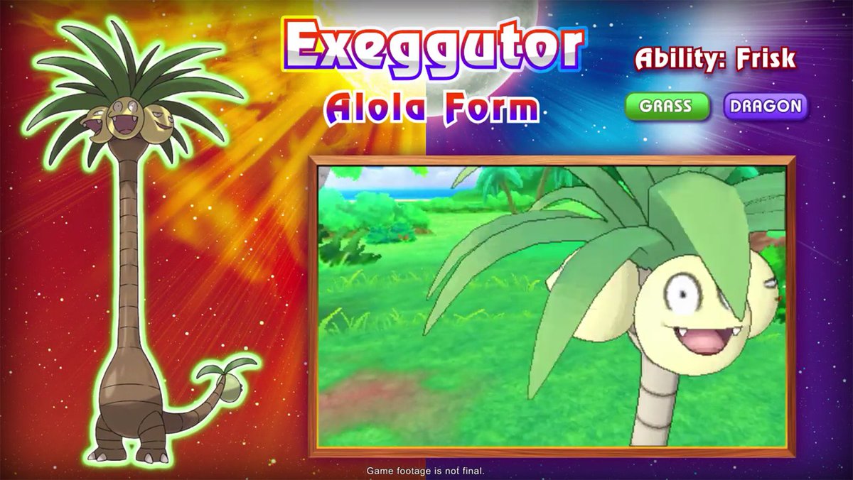 Reggie-800's Nintendo Secrets on X: The First Regional Form: Exeggutor was  the first Alolan Form Pokemon ever created. In fact, Game Freak loved it so  much, it inspired them to create all