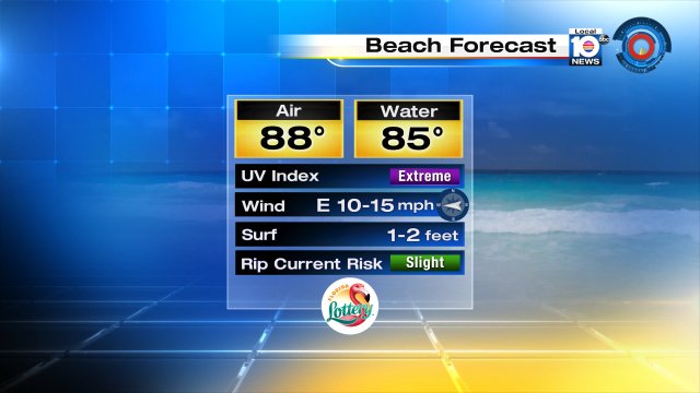 Beach forecast looks good today. @TrentAricTV has your full forecast today at noon on Local 10 News. https://t.co/7MNKBZBzg6