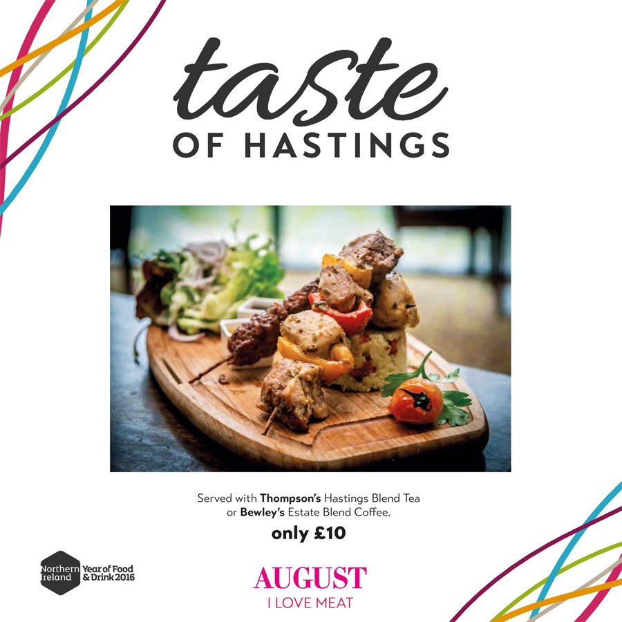 Enjoy a trio of kebabs at any Hastings Hotel in August for only £10 as part of @Food_NI Year of Food 2016