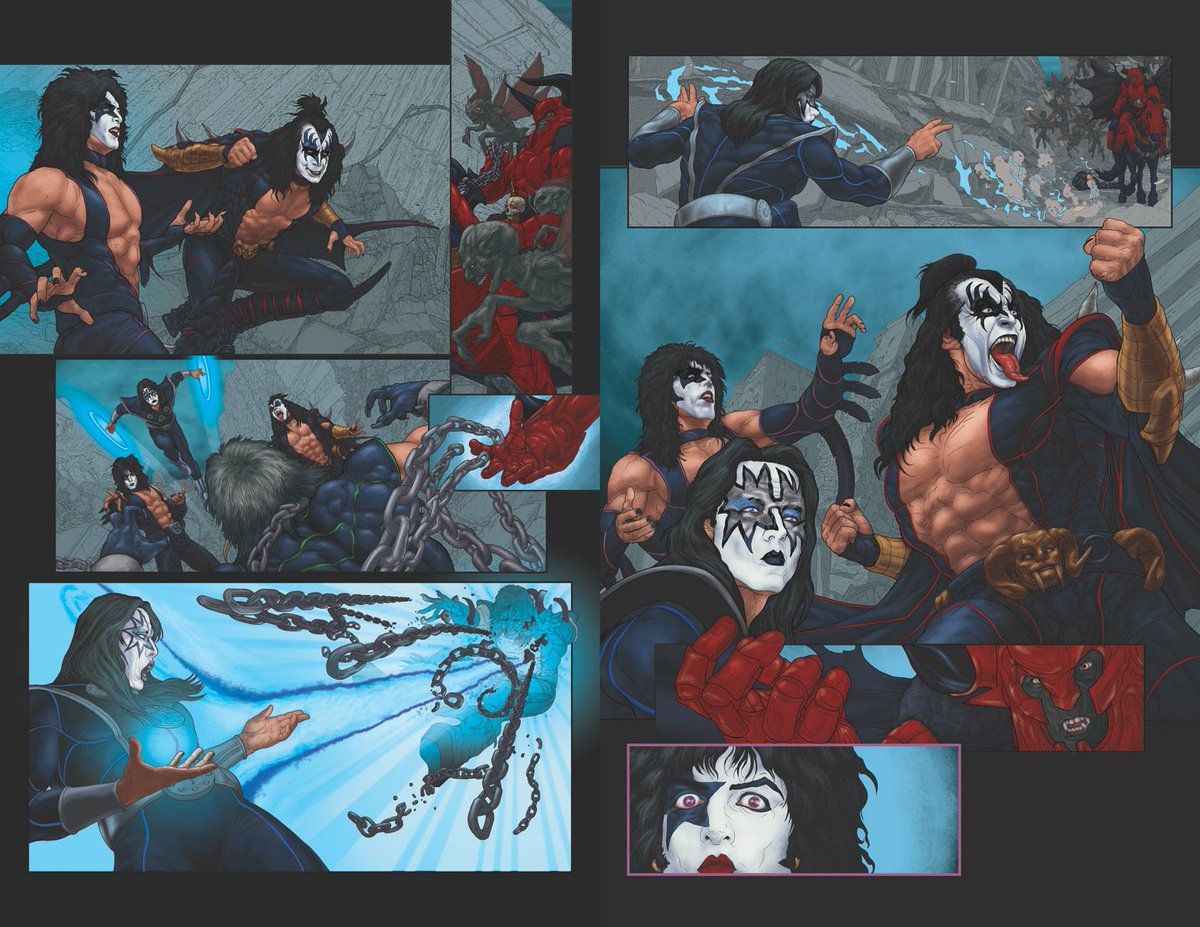 alexthefool's tweet photo. My take on @DarkHorseComics #KISSComics #IssueNo3 #KISS sequential pages @AnythingKISS @KISSopolis @KISSOnline https://t.co/m5E5NgEiZa